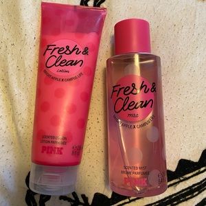 Fresh & Clean Body lotion and spray set.